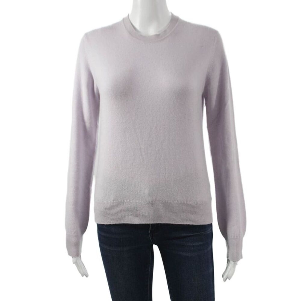 &Daughter Womens Cashmere Crew Neck Pullover Sweater Purple Long Sleeve Size XS